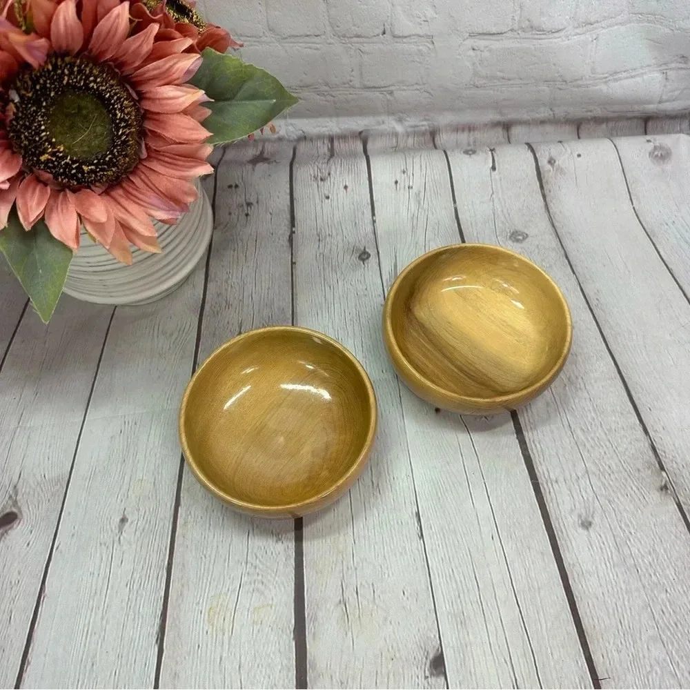 hand turned oregon myrtlewood wooden bowl set of 2 myrtle craft studio